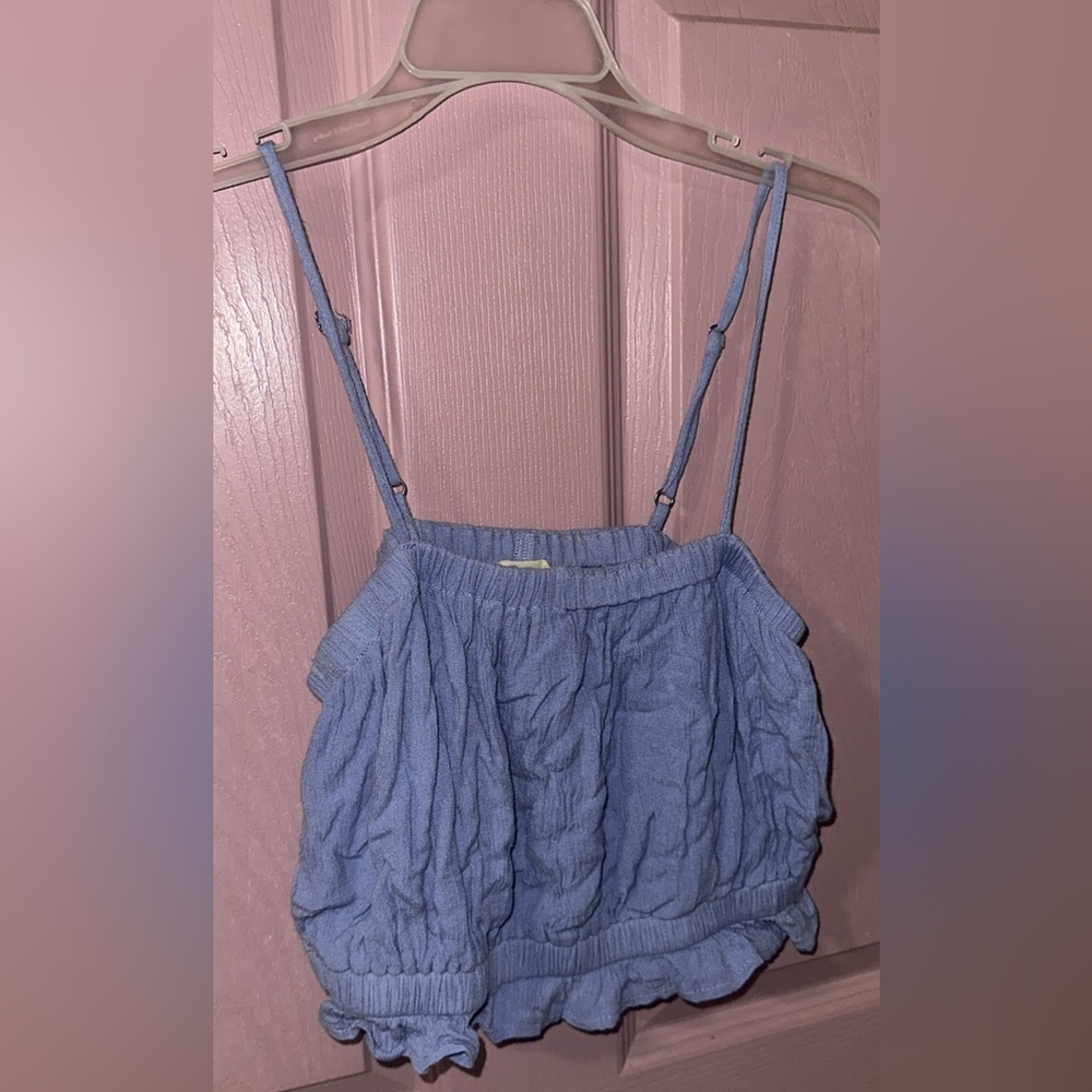 Light Blue Hollister Crop tank top